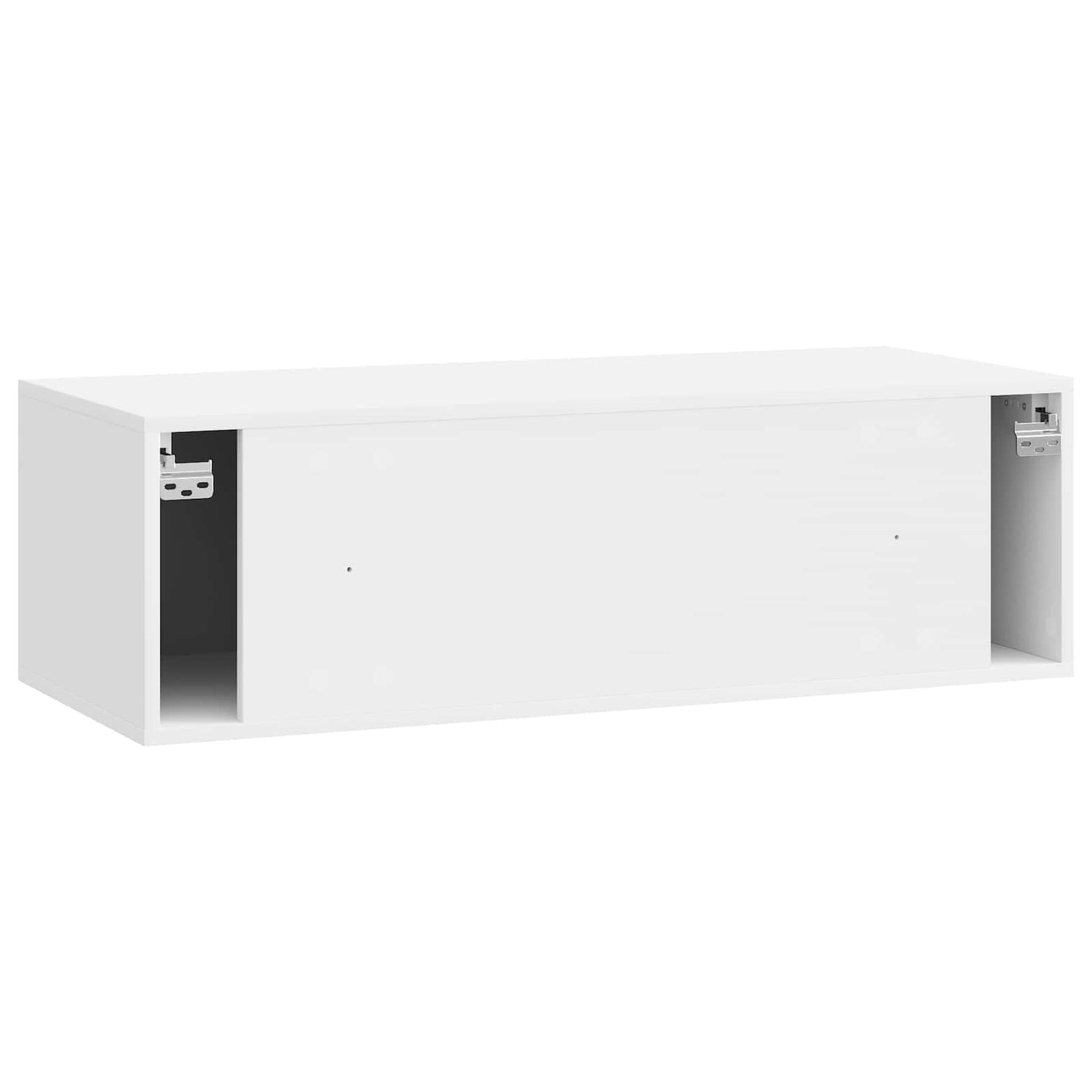 Fali TV szekrény 98 x 41 x 30 cm Magasfényű Fehér Szerelt Fa