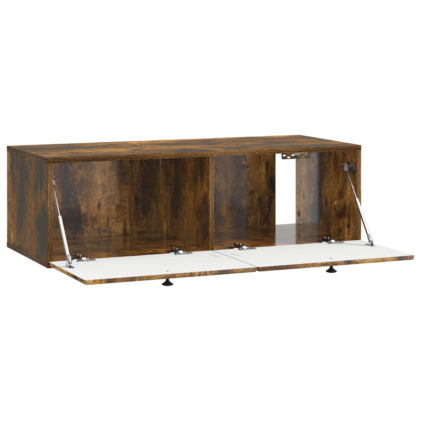 Fali TV szekrény 98 x 41 x 30 cm Füstös Tölgy Szerelt Fa