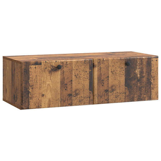 Fali TV szekrény 98 x 41 x 30 cm Antik Fa Szerelt Fa