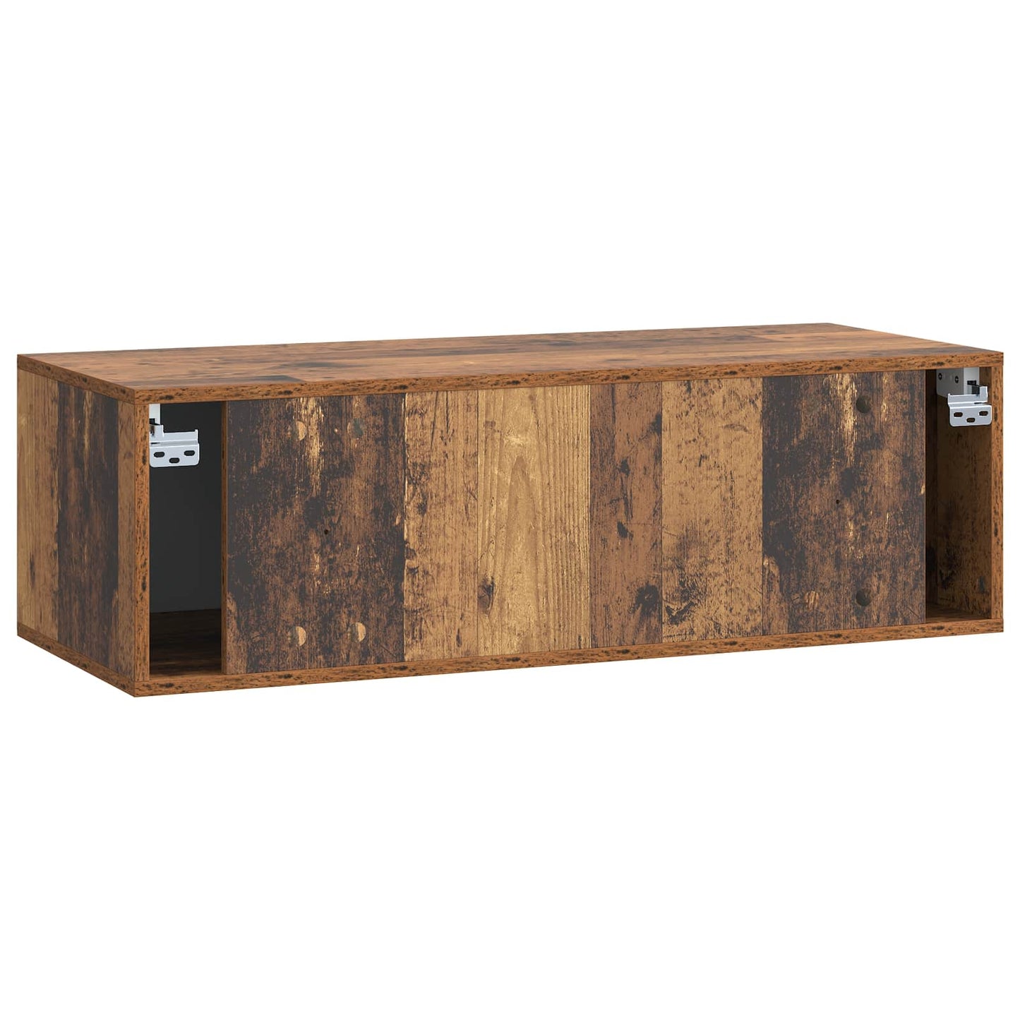 Fali TV szekrény 98 x 41 x 30 cm Antik Fa Szerelt Fa