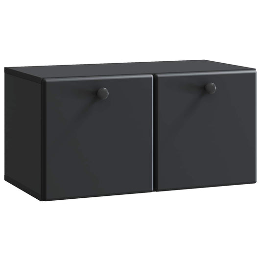 Fali TV szekrény 59,5 x 31 x 30 cm Fekete Szerelt Fa