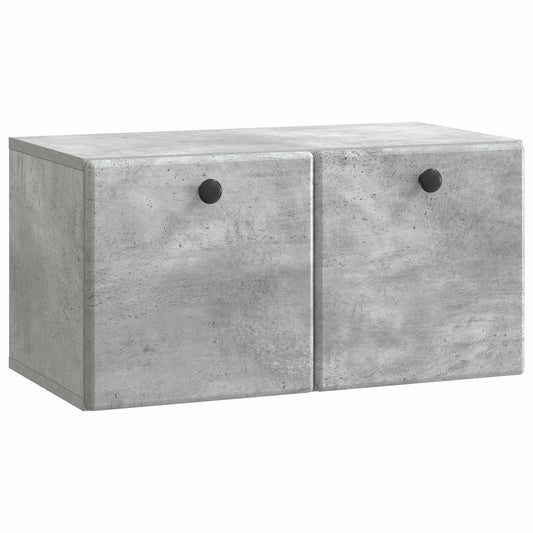 Fali TV szekrény 59,5 x 31 x 30 cm Betonszürke Szerelt Fa
