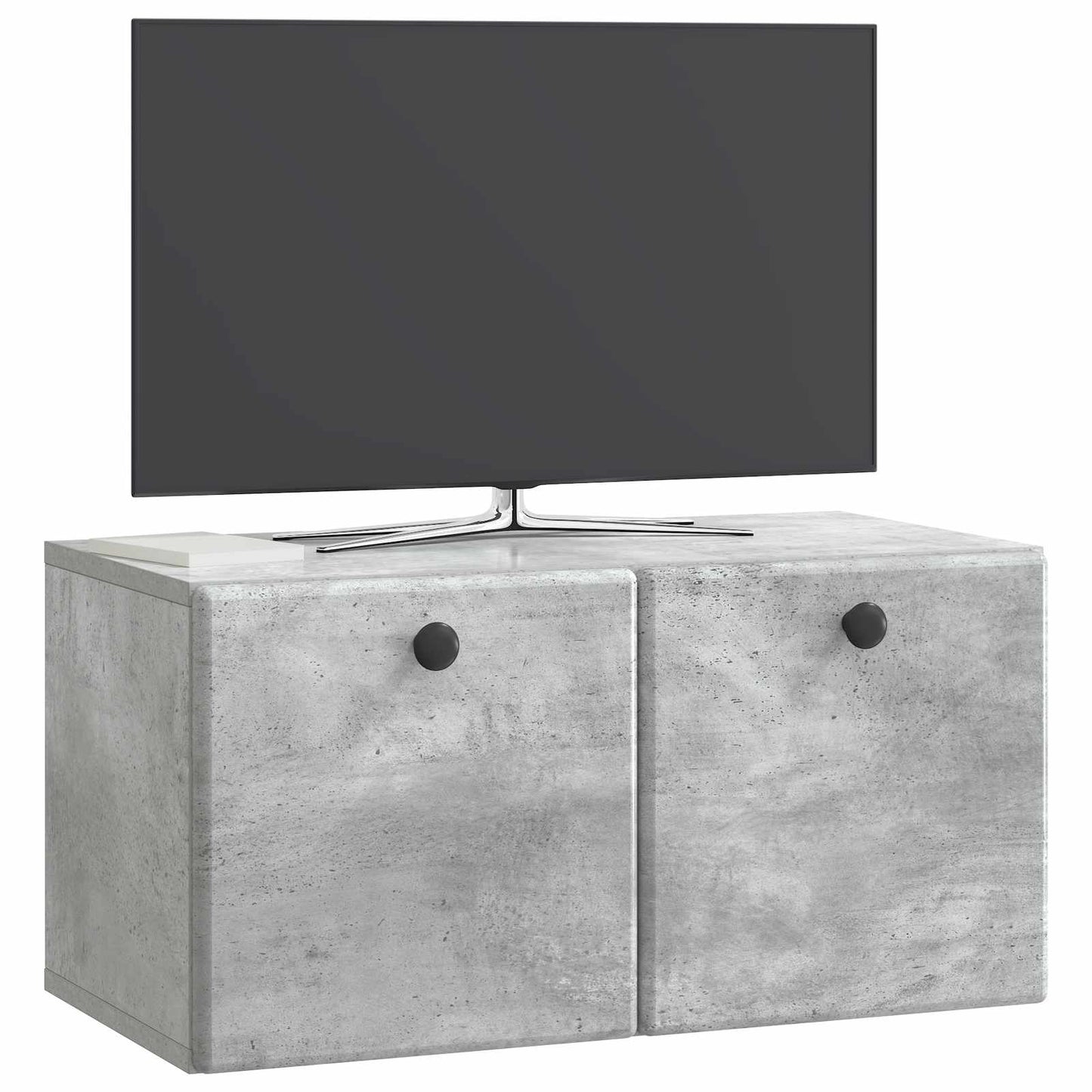 Fali TV szekrény 59,5 x 31 x 30 cm Betonszürke Szerelt Fa
