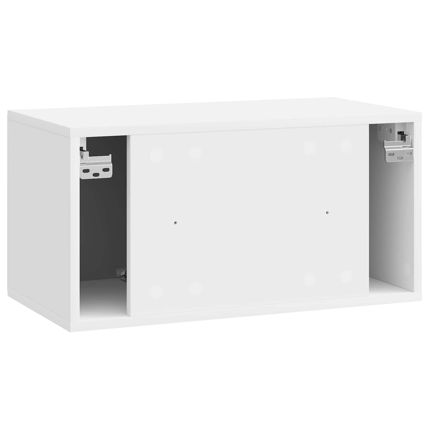 Fali TV szekrény 59,5 x 31 x 30 cm Magasfényű Fehér Szerelt Fa