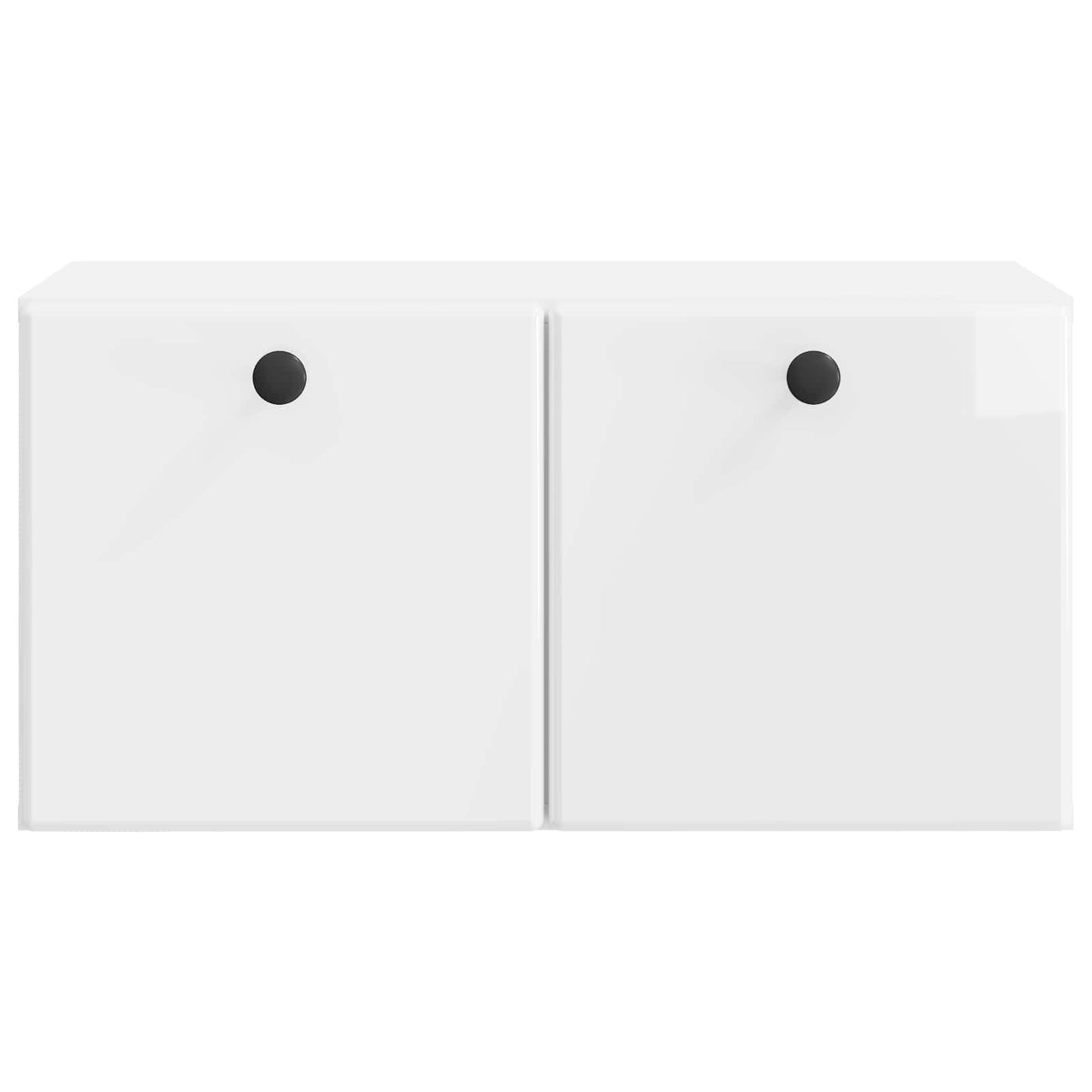 Fali TV szekrény 59,5 x 31 x 30 cm Magasfényű Fehér Szerelt Fa