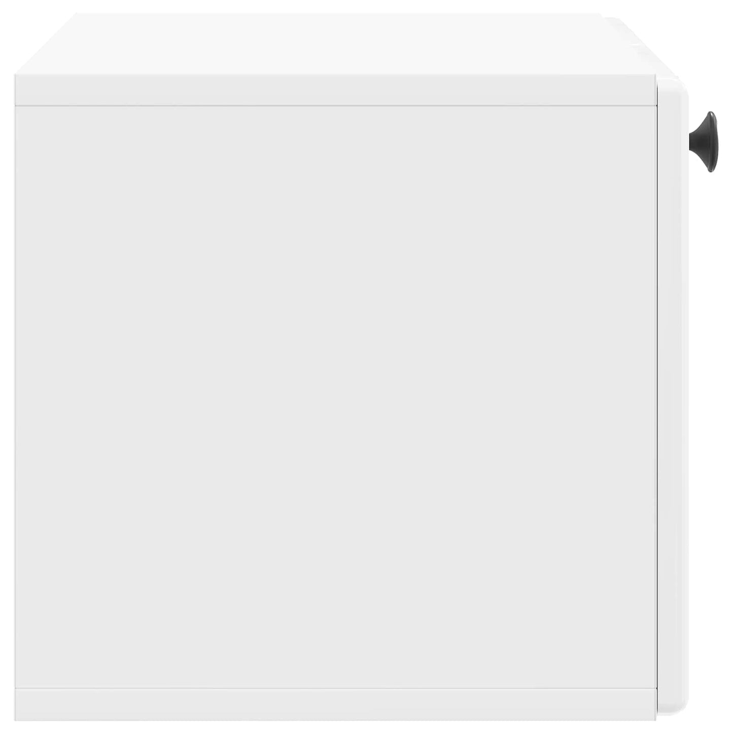 Fali TV szekrény 59,5 x 31 x 30 cm Magasfényű Fehér Szerelt Fa