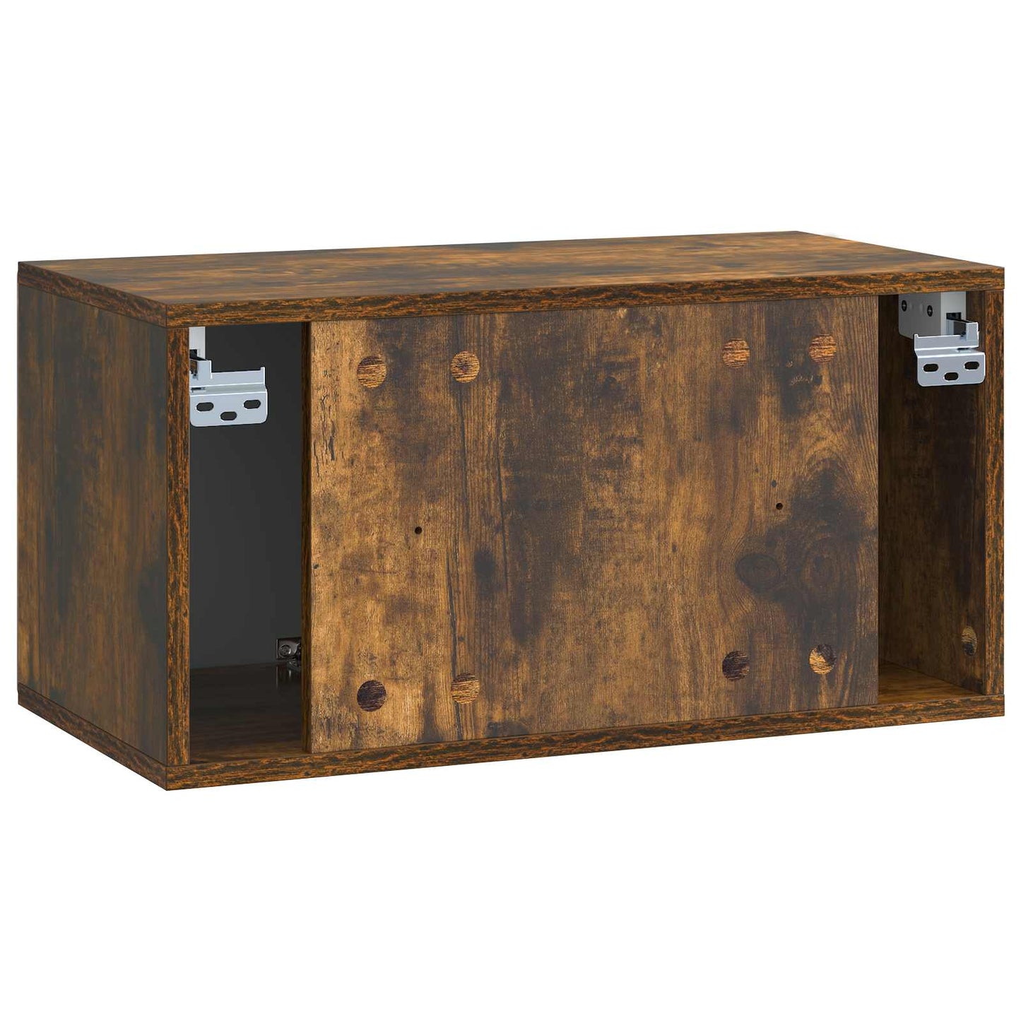 Fali TV szekrény 59,5 x 31 x 30 cm Füstös Tölgy Szerelt Fa