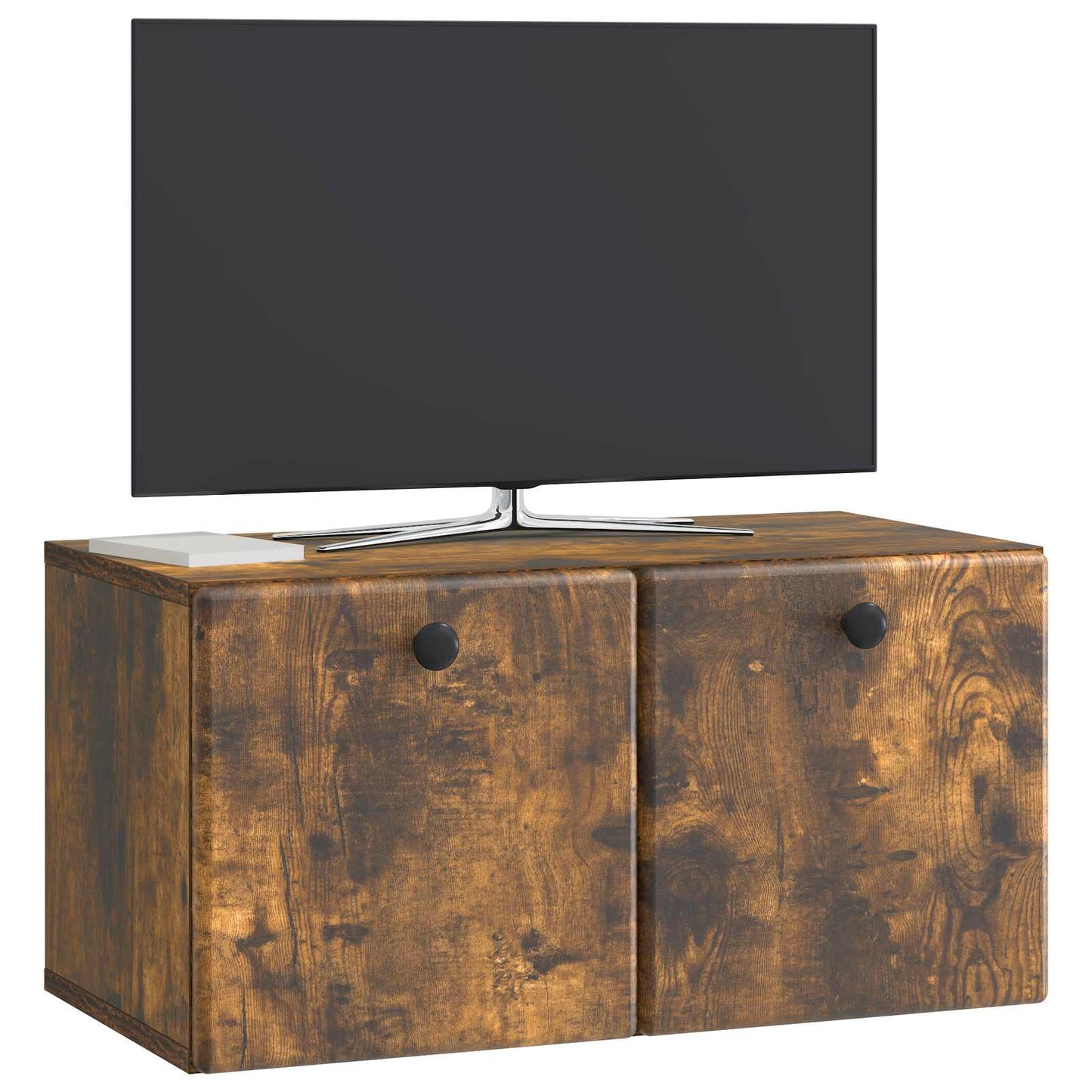 Fali TV szekrény 59,5 x 31 x 30 cm Füstös Tölgy Szerelt Fa
