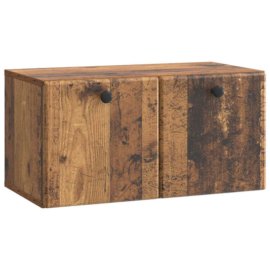 Fali TV szekrény 59,5 x 31 x 30 cm Antik Fa Szerelt Fa