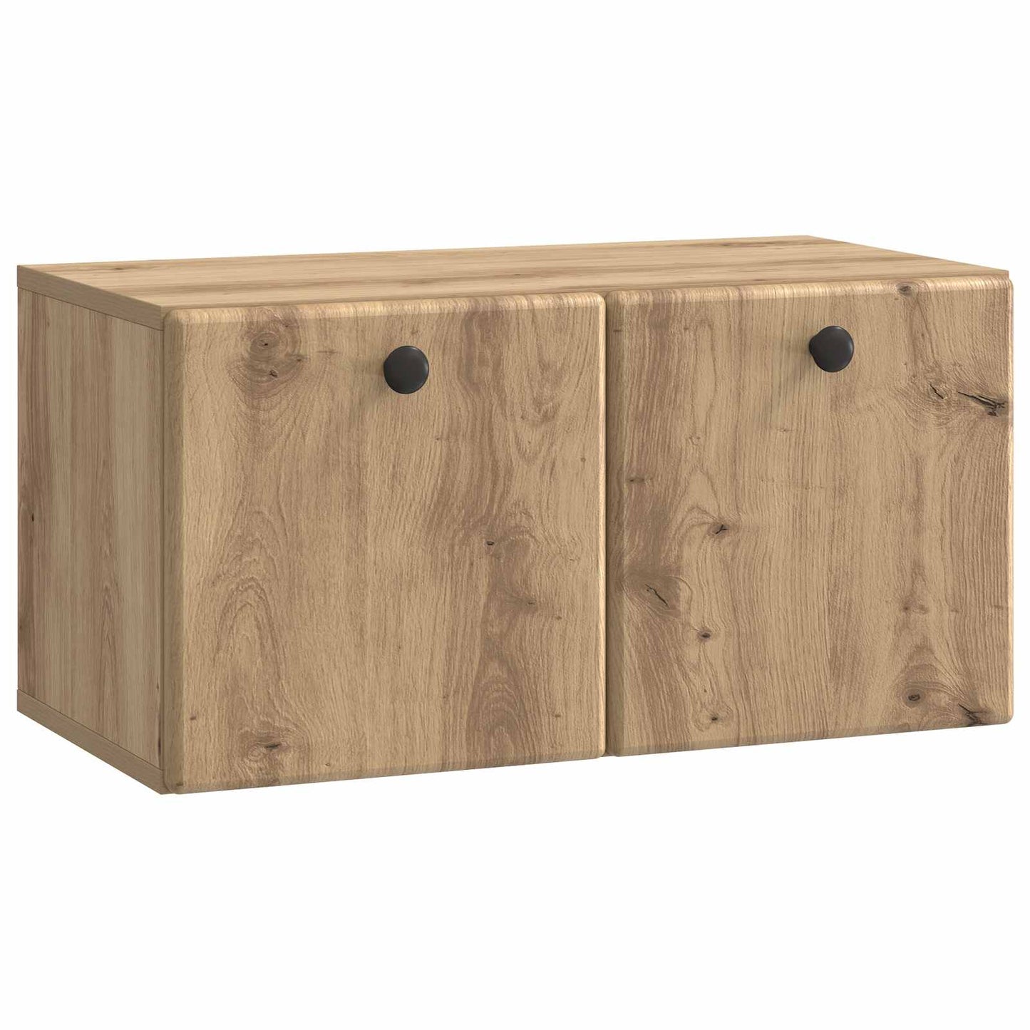 Fali TV szekrény 59,5 x 31 x 30 cm Kézműves Tölgy Szerelt Fa