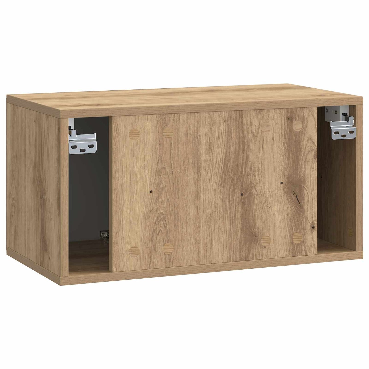 Fali TV szekrény 59,5 x 31 x 30 cm Kézműves Tölgy Szerelt Fa