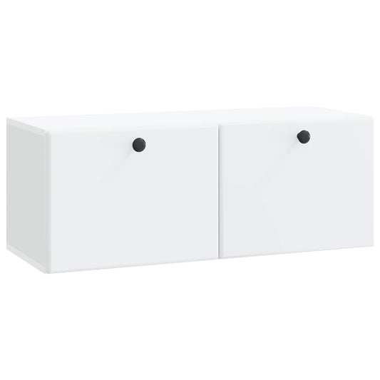 Fali TV szekrény 78,5 x 31 x 30 cm Fehér Szerelt Fa