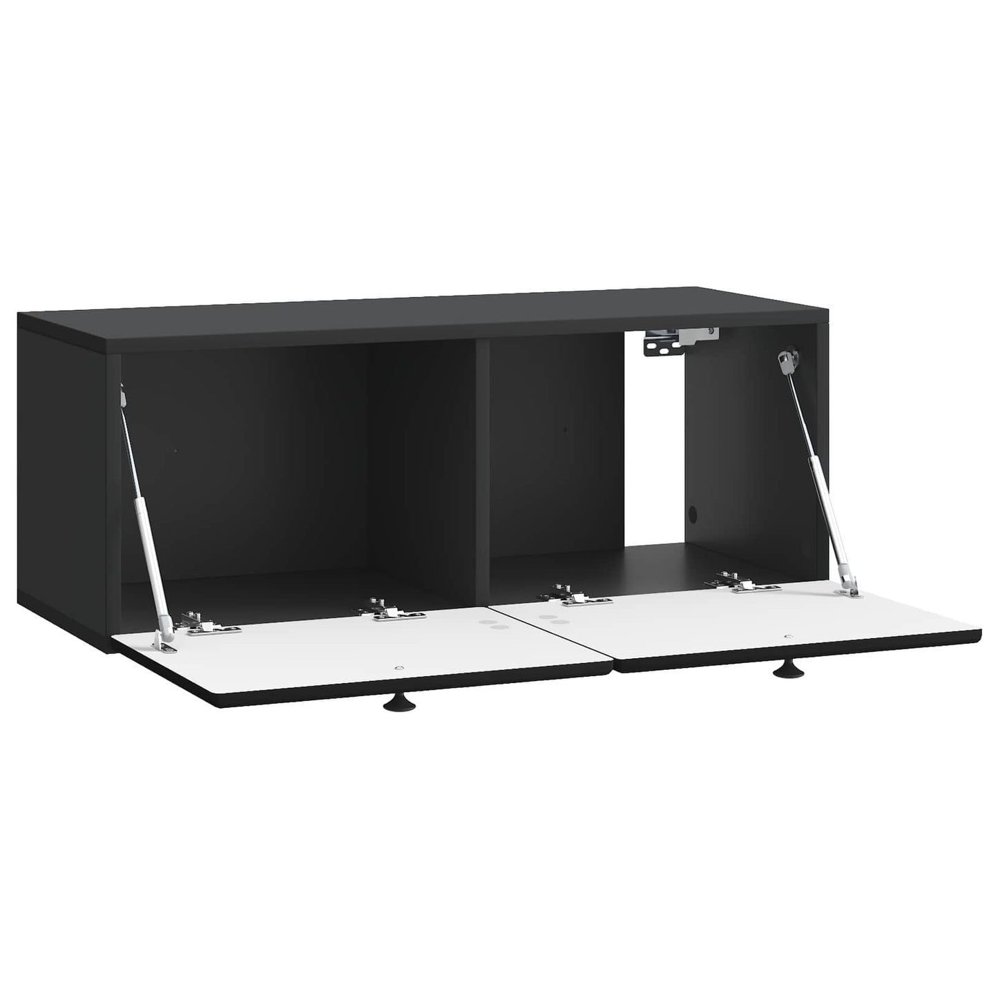 Fali TV szekrény 78,5 x 31 x 30 cm Fekete Szerelt Fa