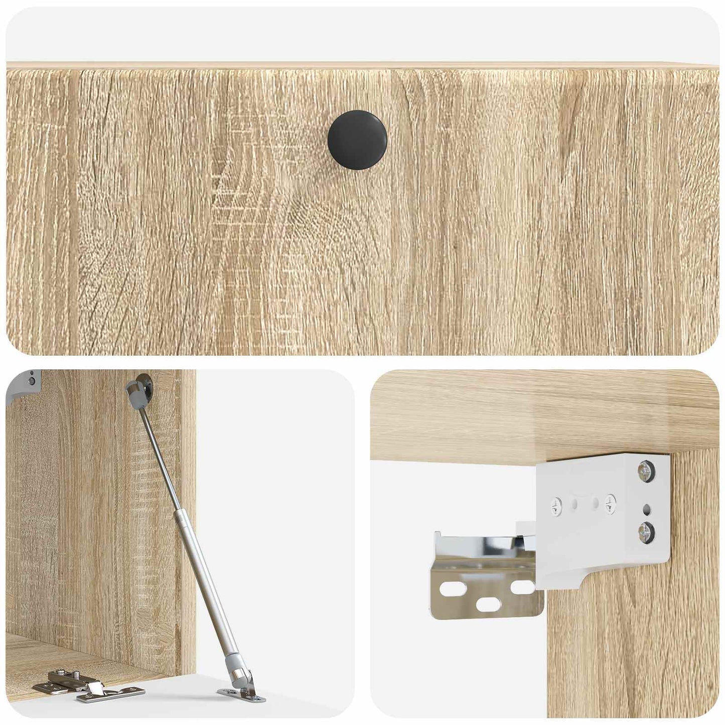 Fali TV szekrény 78,5 x 31 x 30 cm Sonoma Tölgy Szerelt Fa