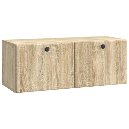 Fali TV szekrény 78,5 x 31 x 30 cm Sonoma Tölgy Szerelt Fa