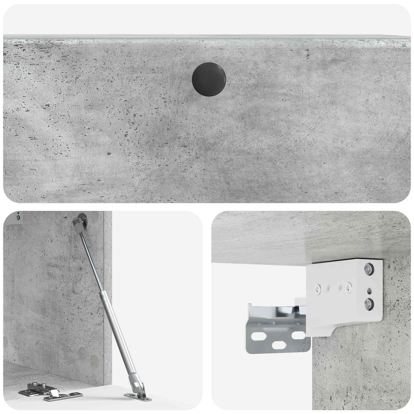 Fali TV szekrény 78,5 x 31 x 30 cm Betonszürke Szerelt Fa