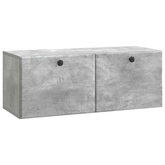 Fali TV szekrény 78,5 x 31 x 30 cm Betonszürke Szerelt Fa