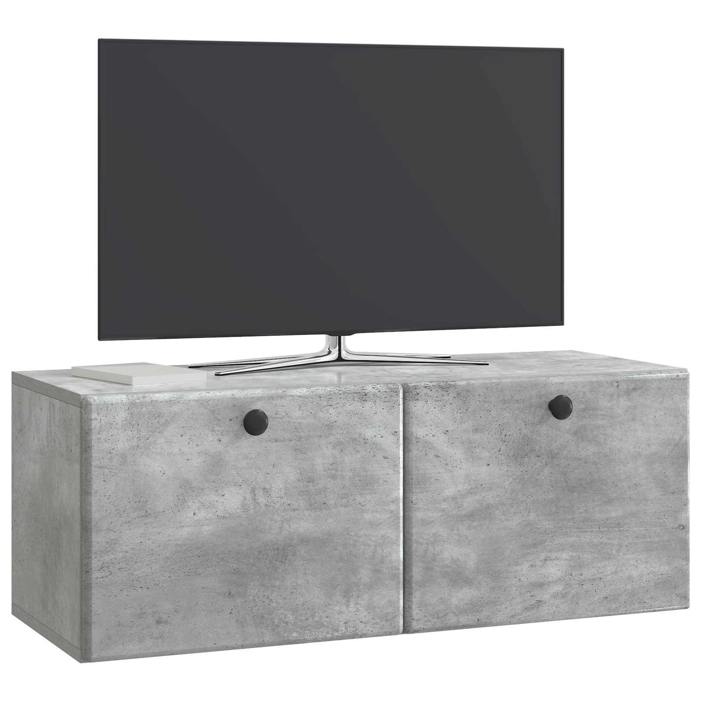 Fali TV szekrény 78,5 x 31 x 30 cm Betonszürke Szerelt Fa