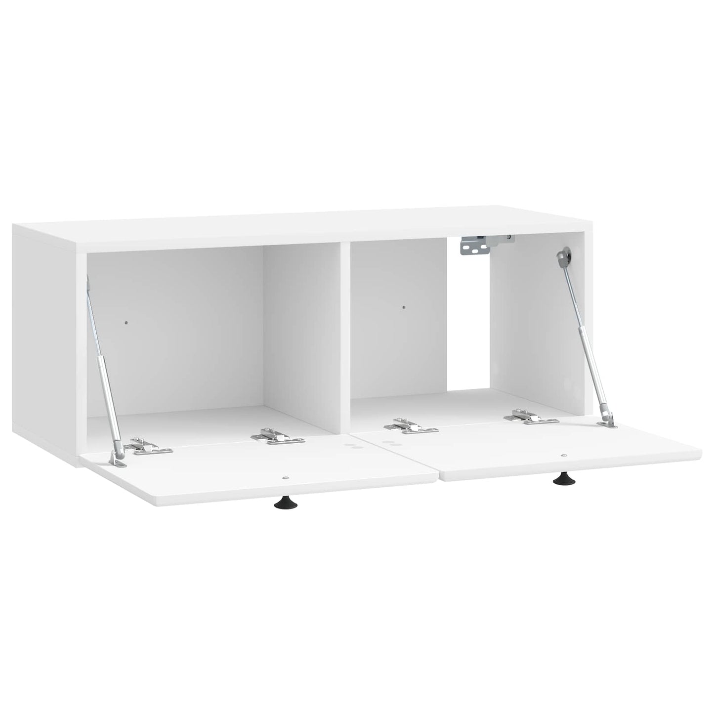 Fali TV szekrény 78,5 x 31 x 30 cm Magasfényű Fehér Szerelt Fa