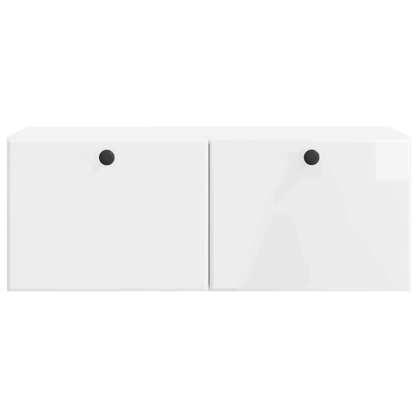 Fali TV szekrény 78,5 x 31 x 30 cm Magasfényű Fehér Szerelt Fa