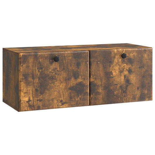 Fali TV szekrény 78,5 x 31 x 30 cm Füstös Tölgy Szerelt Fa