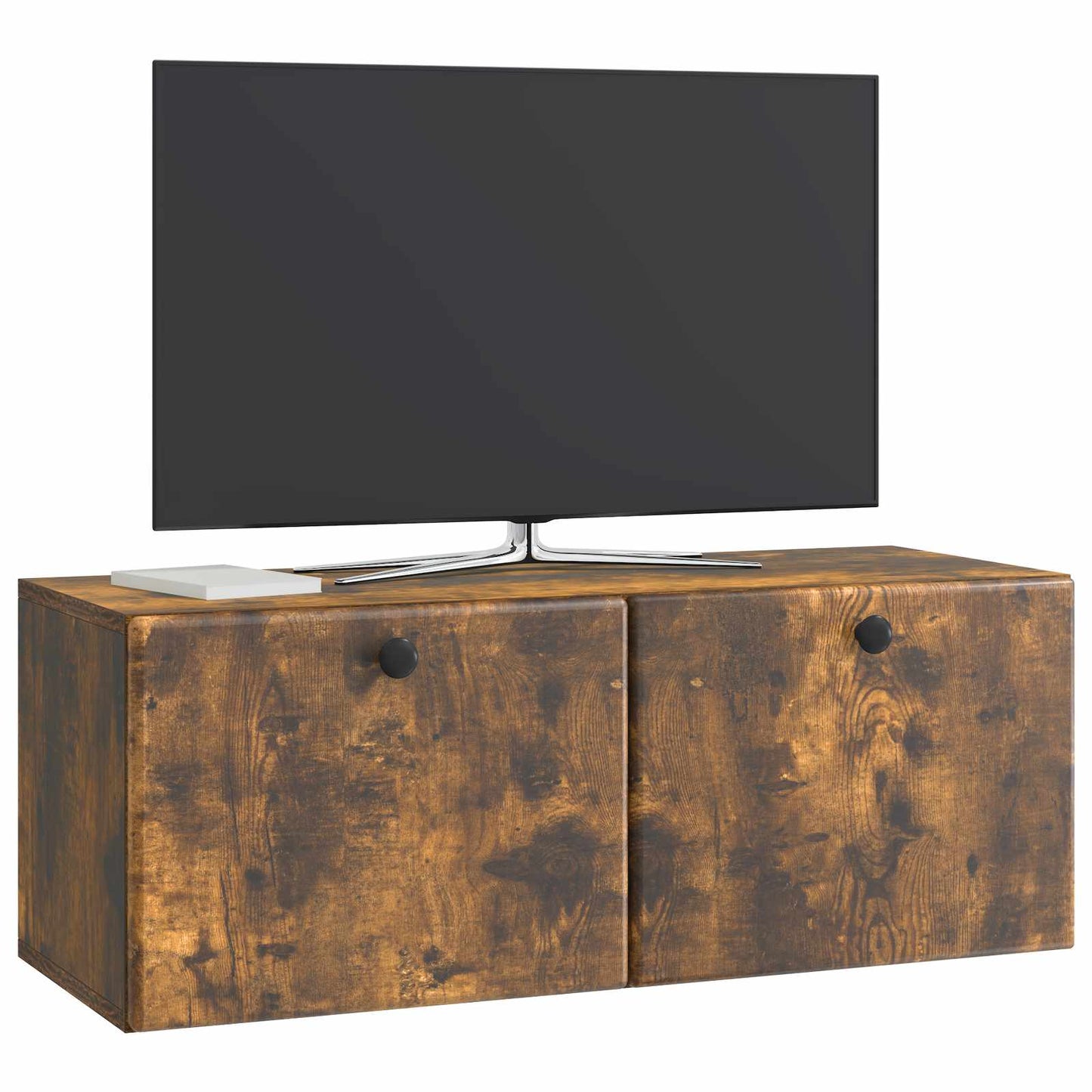 Fali TV szekrény 78,5 x 31 x 30 cm Füstös Tölgy Szerelt Fa