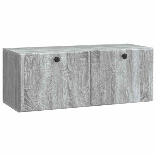 Fali TV szekrény 78,5 x 31 x 30 cm Szürke Sonoma Szerelt Fa
