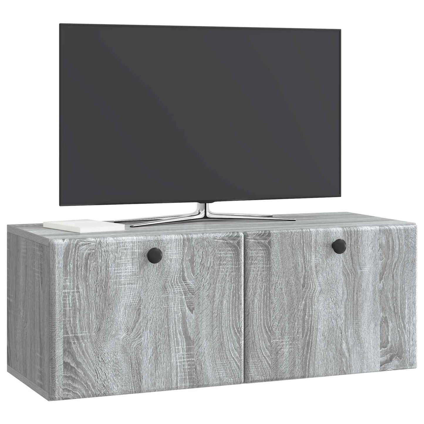 Fali TV szekrény 78,5 x 31 x 30 cm Szürke Sonoma Szerelt Fa
