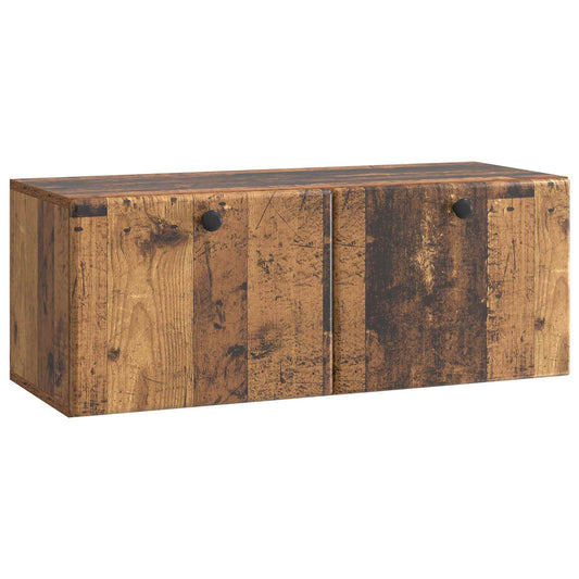 Fali TV szekrény 78,5 x 31 x 30 cm Antik Fa Szerelt Fa