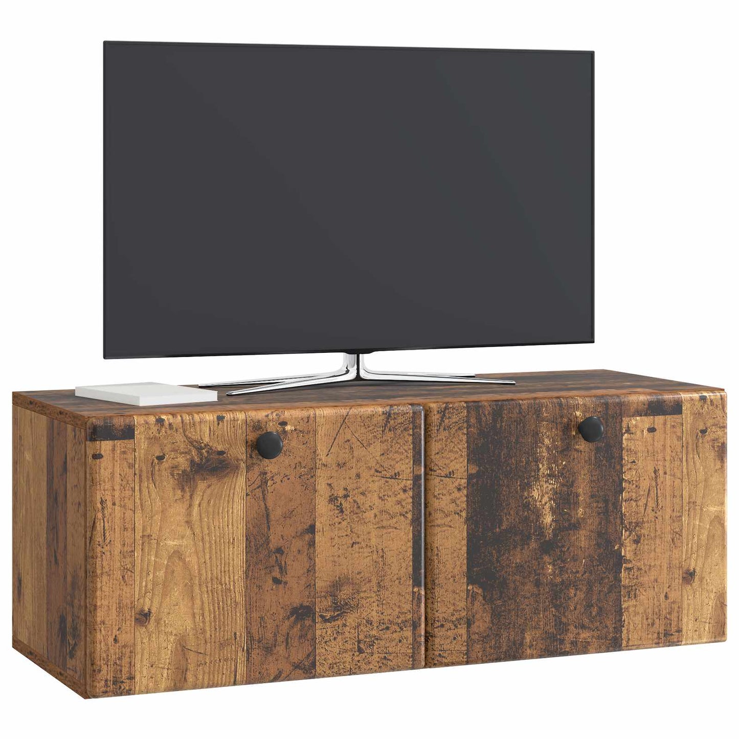 Fali TV szekrény 78,5 x 31 x 30 cm Antik Fa Szerelt Fa