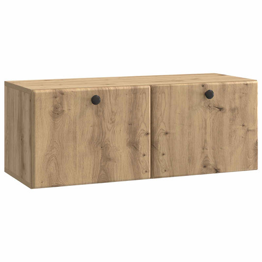 Fali TV szekrény 78,5 x 31 x 30 cm Kézműves Tölgy Szerelt Fa