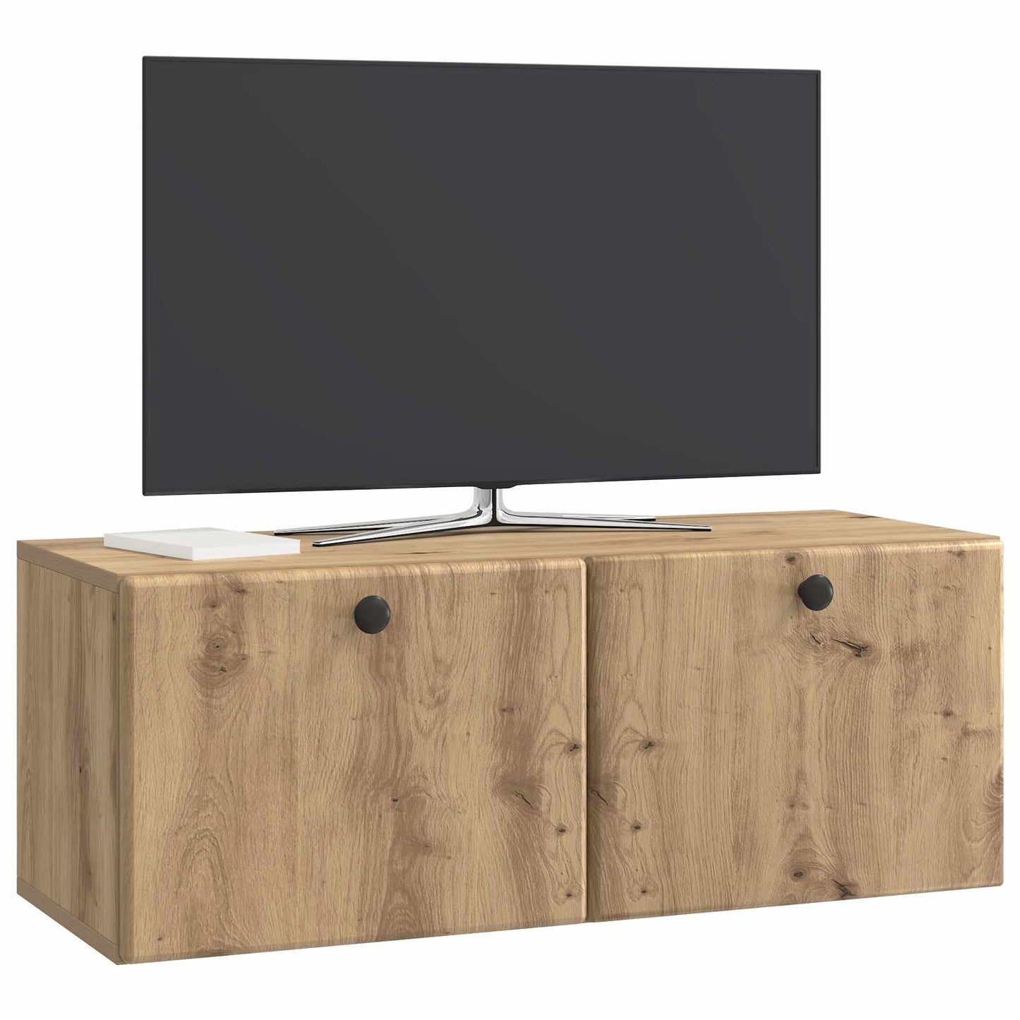 Fali TV szekrény 78,5 x 31 x 30 cm Kézműves Tölgy Szerelt Fa
