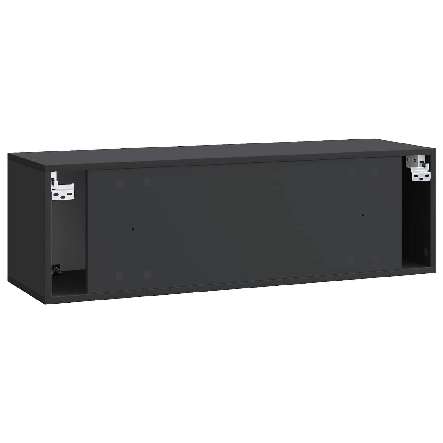 Fali TV szekrény 98 x 31 x 30 cm Fekete Szerelt Fa