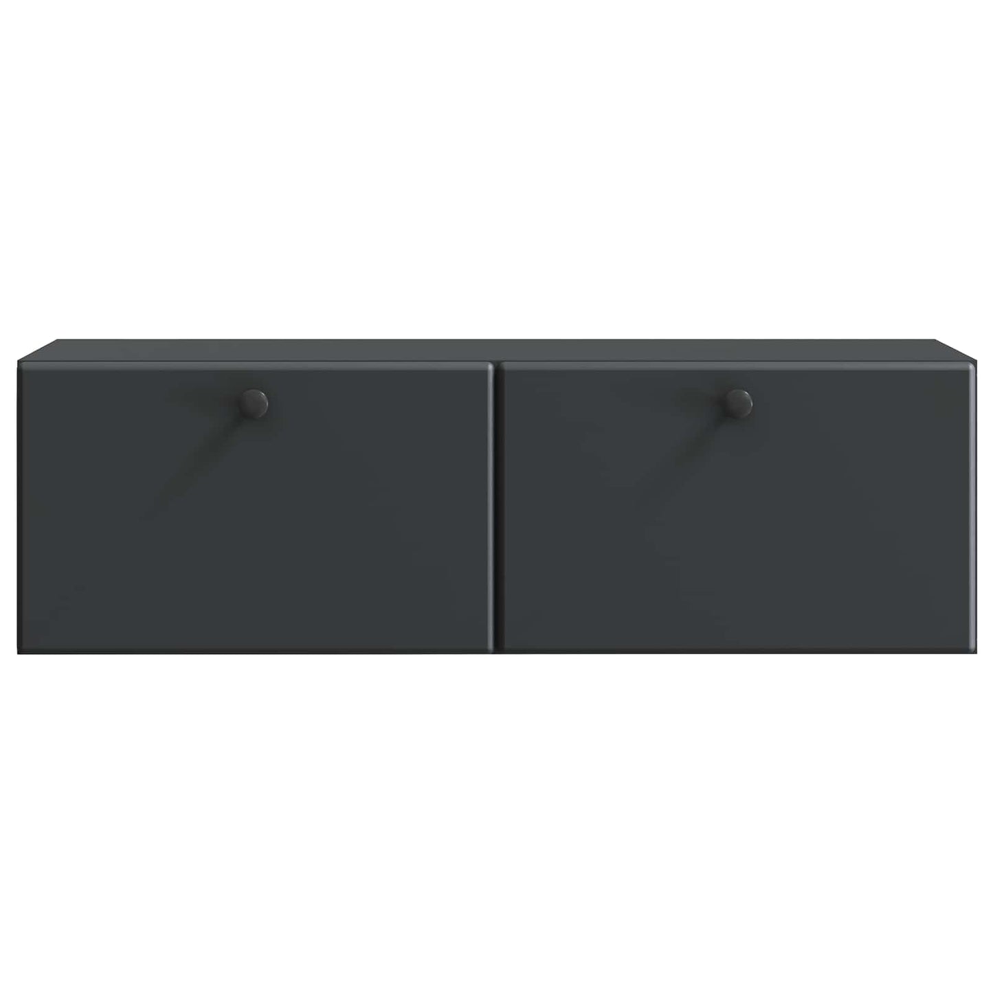 Fali TV szekrény 98 x 31 x 30 cm Fekete Szerelt Fa