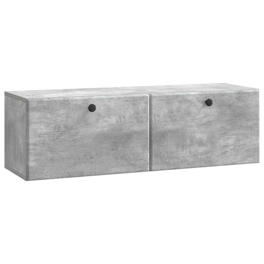 Fali TV szekrény 98 x 31 x 30 cm Betonszürke Szerelt Fa