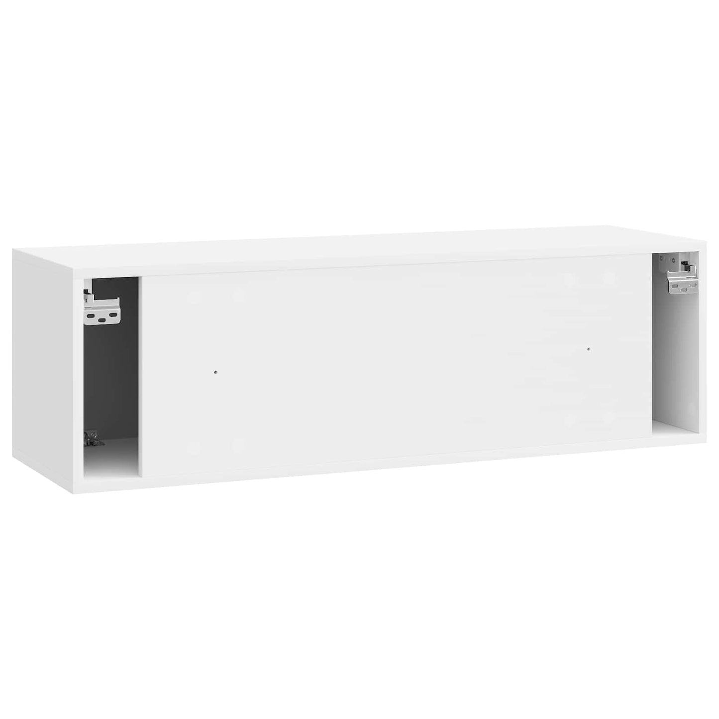 Fali TV szekrény 98 x 31 x 30 cm Magasfényű Fehér Szerelt Fa