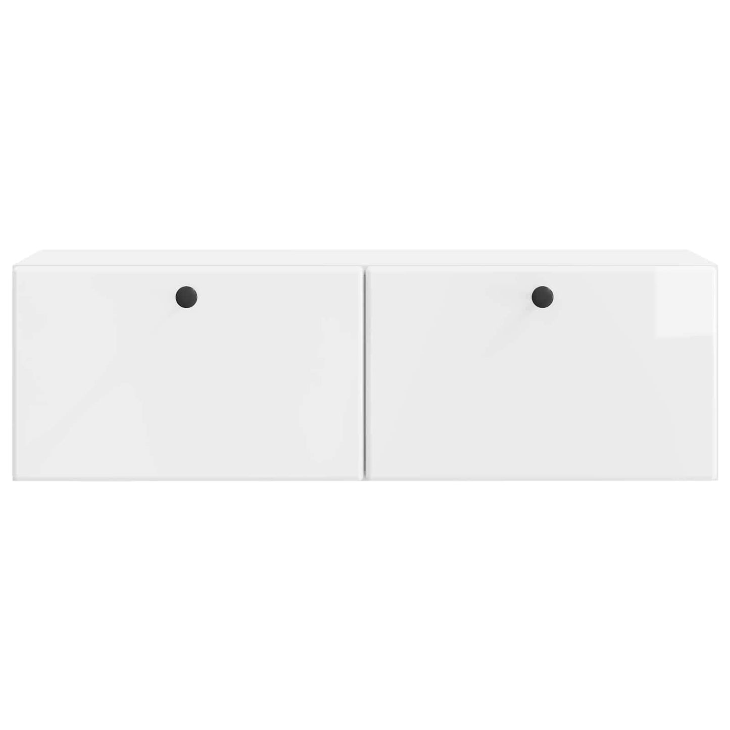 Fali TV szekrény 98 x 31 x 30 cm Magasfényű Fehér Szerelt Fa