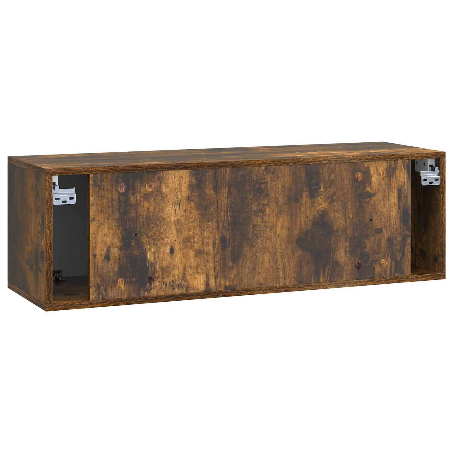 Fali TV szekrény 98 x 31 x 30 cm Füstös Tölgy Szerelt Fa