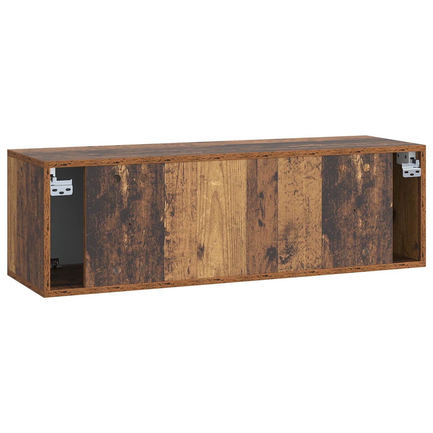 Fali TV szekrény 98 x 31 x 30 cm Antik Fa Szerelt Fa