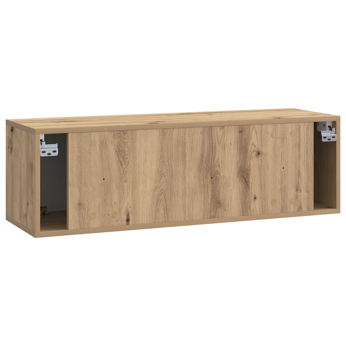Fali TV szekrény 98 x 31 x 30 cm Kézműves Tölgy Szerelt Fa