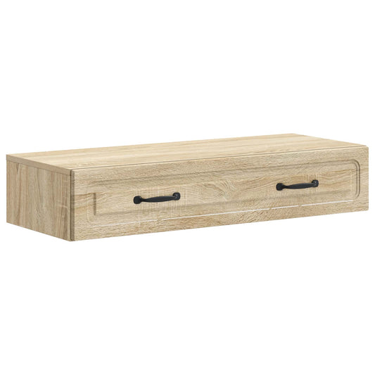 Fali oldaltábla Sonoma Tölgy 87,5 x 34,5 x 17 cm Szerelt Fa