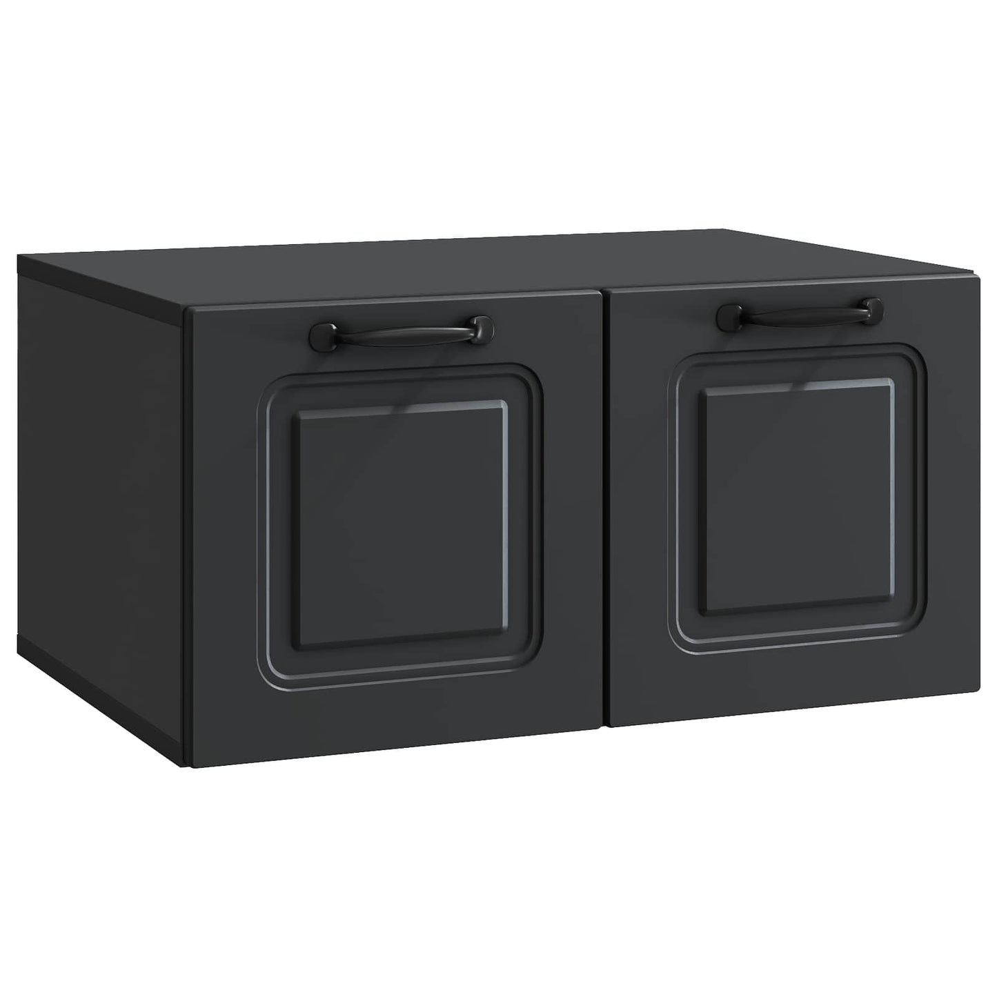 Fali TV szekrény Fekete 59,5 x 41 x 30 cm Szerelt Fa