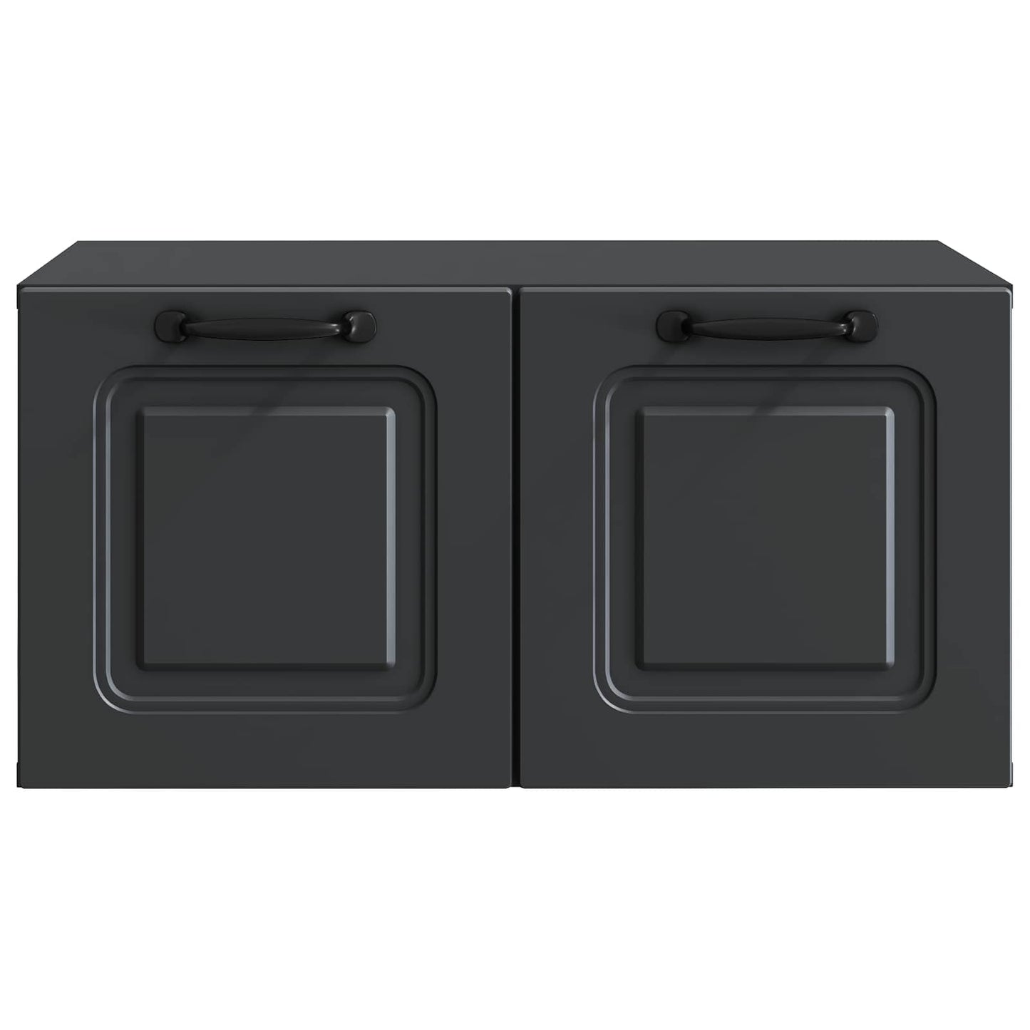 Fali TV szekrény Fekete 59,5 x 41 x 30 cm Szerelt Fa