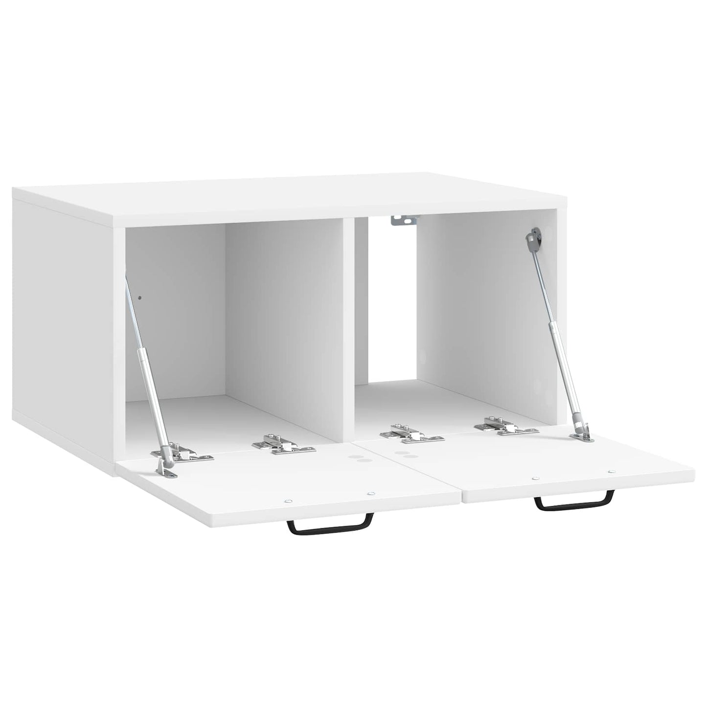 Fali TV szekrény Magasfényű Fehér 59,5 x 41 x 30 cm Szerelt Fa