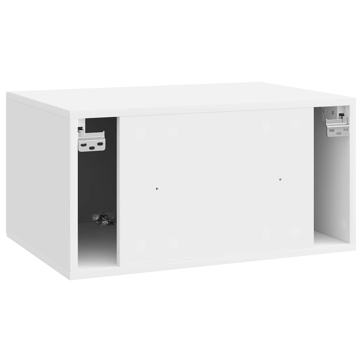 Fali TV szekrény Magasfényű Fehér 59,5 x 41 x 30 cm Szerelt Fa