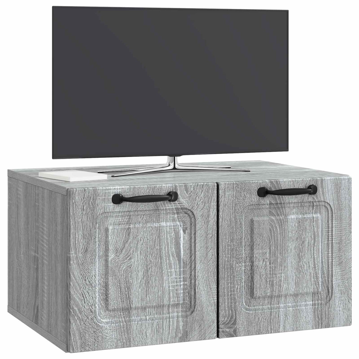 Fali TV szekrény Szürke Sonoma 59,5 x 41 x 30 cm Szerelt Fa