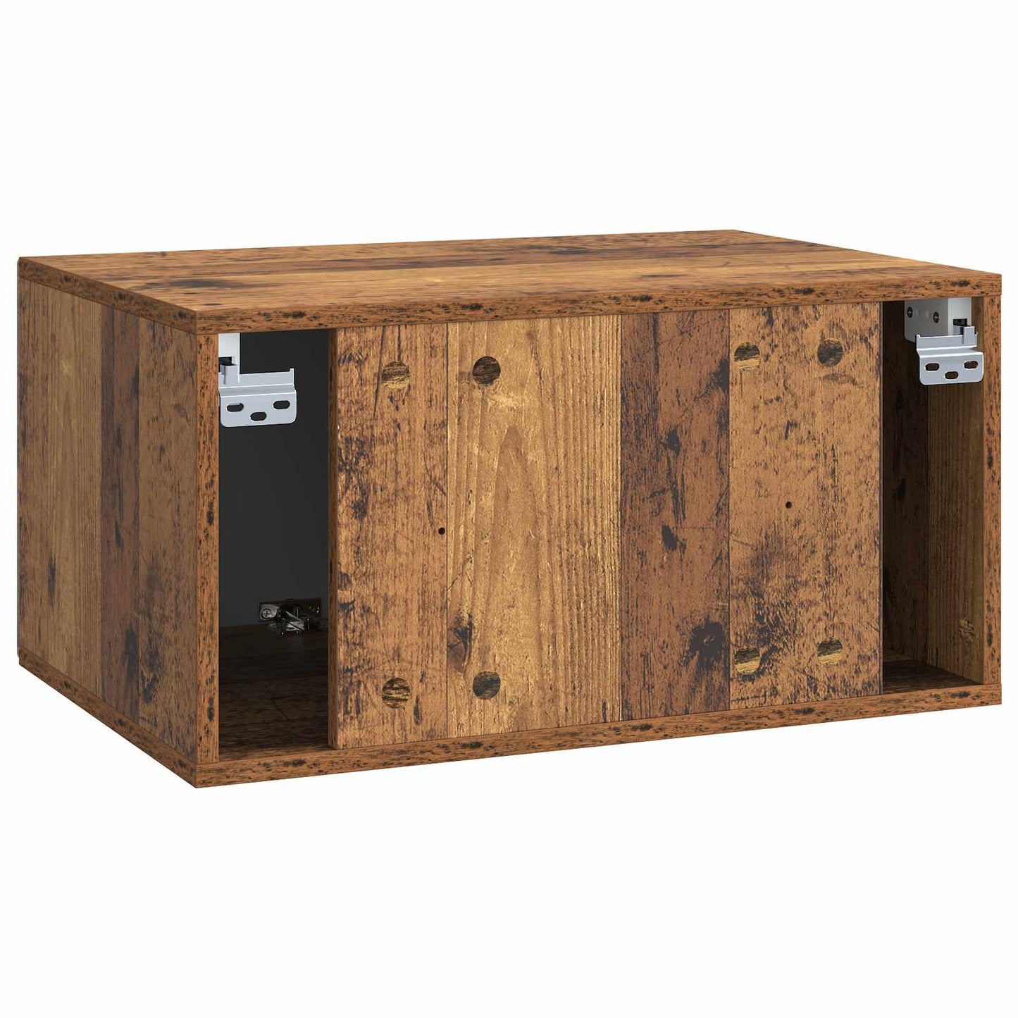 Fali TV szekrény Antik Fa 59,5 x 41 x 30 cm Szerelt Fa