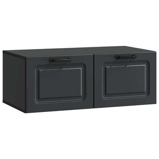 Fali TV szekrény Fekete 78,5 x 41 x 30 cm Szerelt Fa