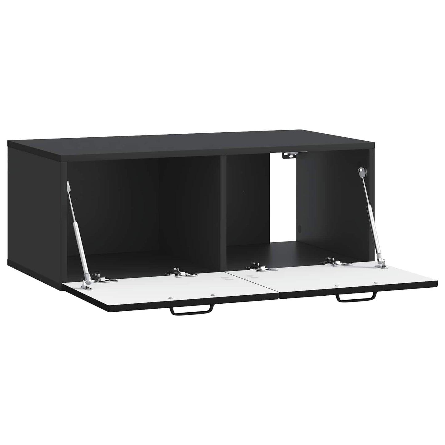 Fali TV szekrény Fekete 78,5 x 41 x 30 cm Szerelt Fa
