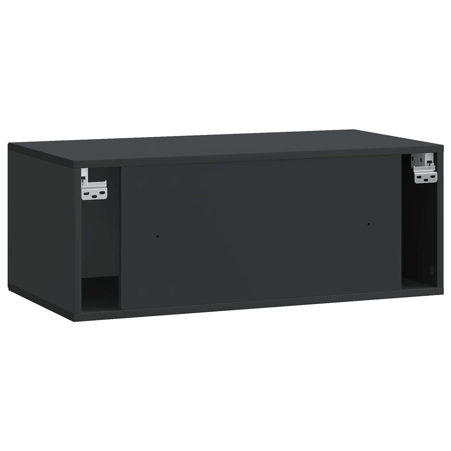 Fali TV szekrény Fekete 78,5 x 41 x 30 cm Szerelt Fa